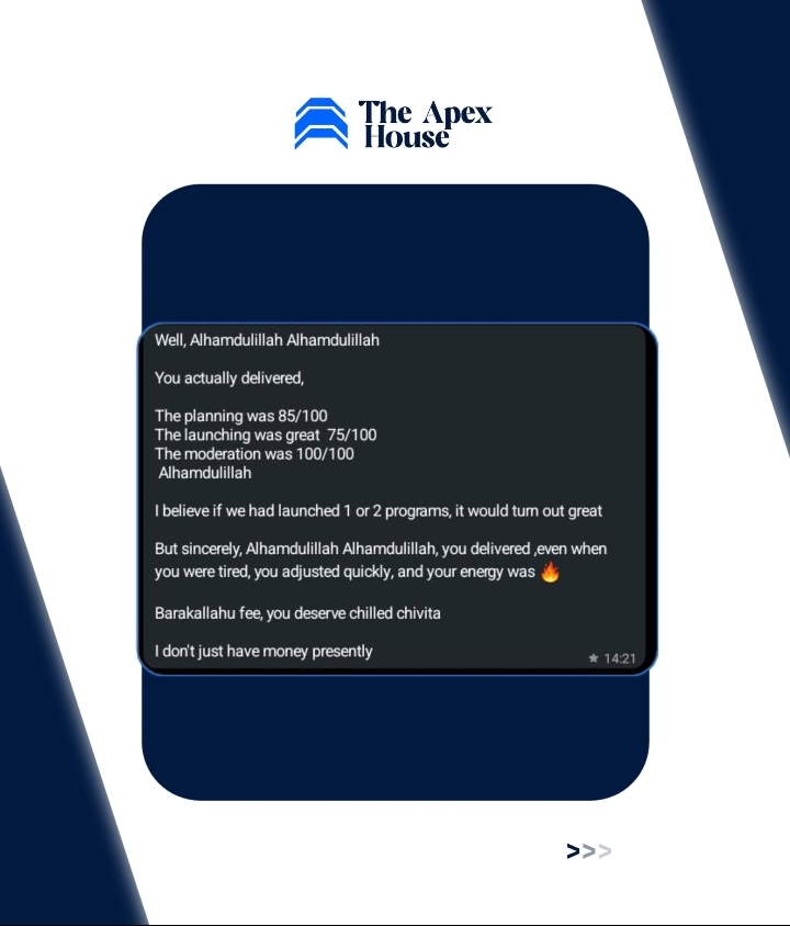 Client feedback on event planning, launch, and moderation